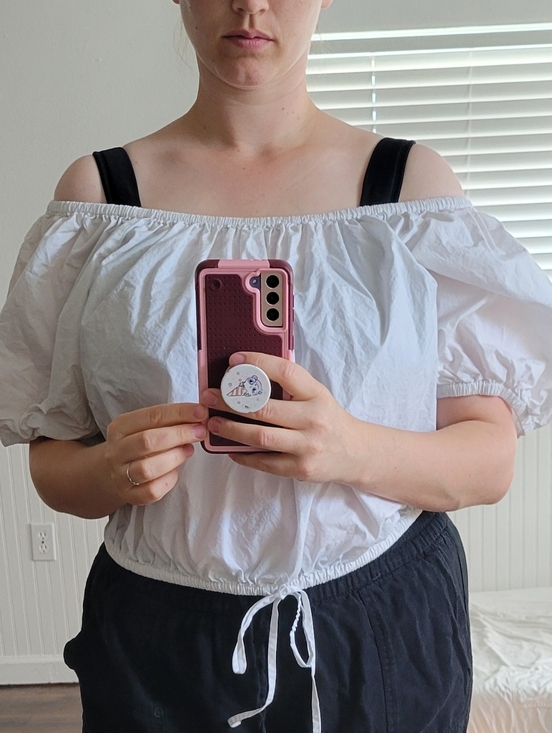 J. Crew Tops - J. Crew White Off-Shoulder Peasant Top XL